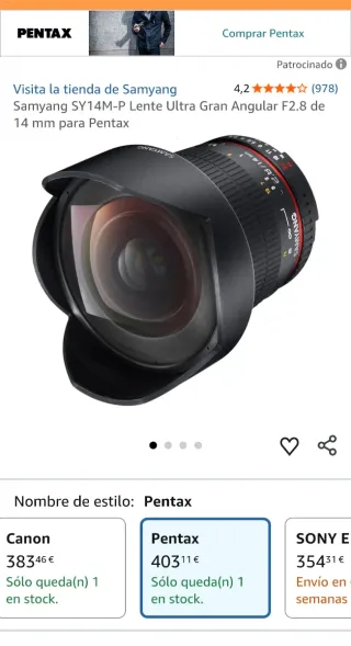 Samyang 14mm F2.8ED AS IF UMC-PENTAX