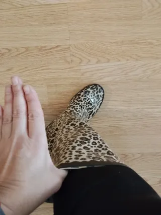 Botas de agua estampado leopardo