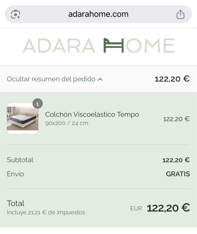 colchón viscoelástico 90x200 tempo