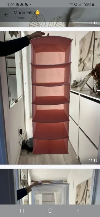 Colgador de armario de tela, dos unida des por 12€