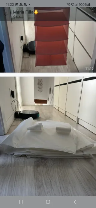 Colgador de armario de tela, dos unida des por 12€