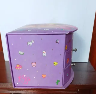 Joyero grande Top Models Malva 2 Cajones