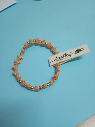 Pulsera Tortugas Turtlez Naranja y Plata