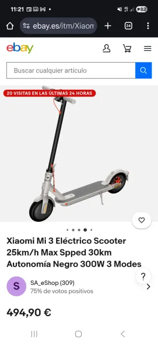 Patinete Eléctrico Xiaomi Mi 3