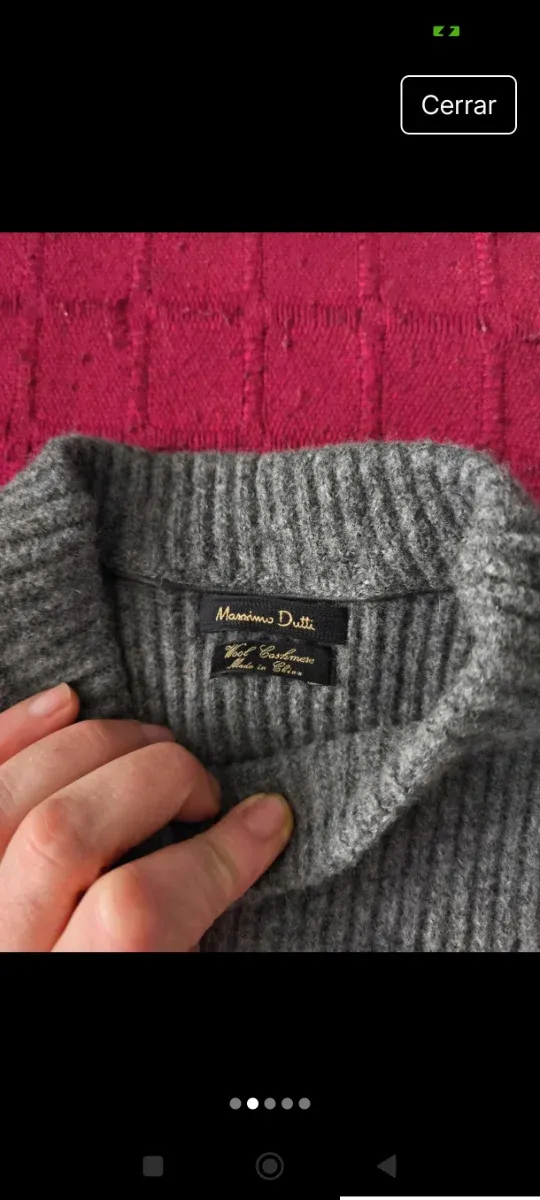 Jersey de punto cuello redondo mujer. De lana pura