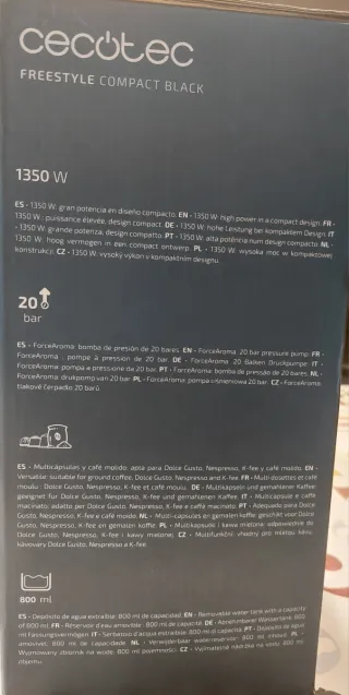 Cafetera Cecotec Freestyle Compact Negra