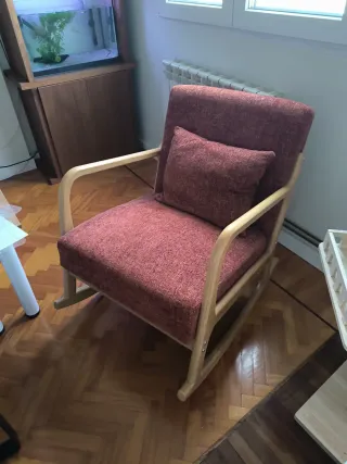 Silla Mecedora Madera y Tejido