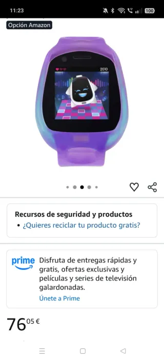 Reloj Inteligente para Niños Morado