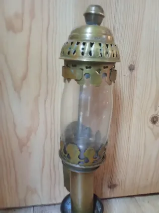 Lámpara antigua de bronce