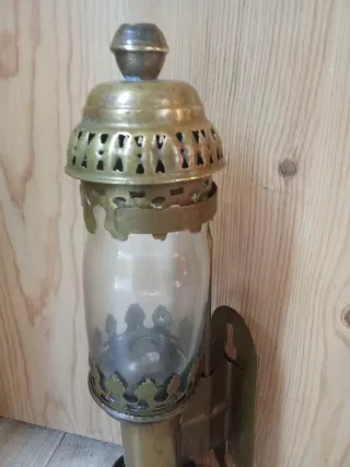 Lámpara antigua de bronce