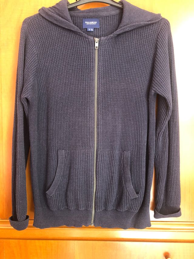 Sudadera lana Pull&Bear azul Talla S