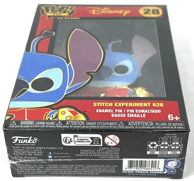 STITCH Pin FUNKO Pop #28 con soporte NUEVO