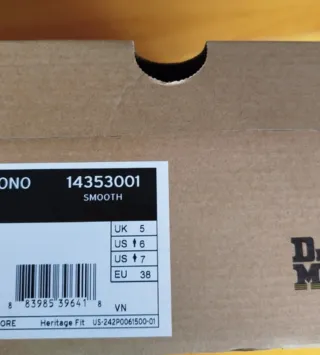 Botas Dr. Martens 1460 Mono Negras, 38