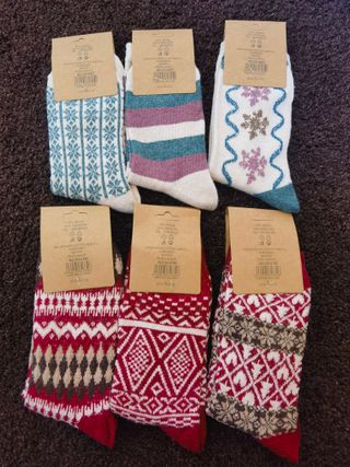 6 Pares Calcetines Lana Mujer Talla 35-40