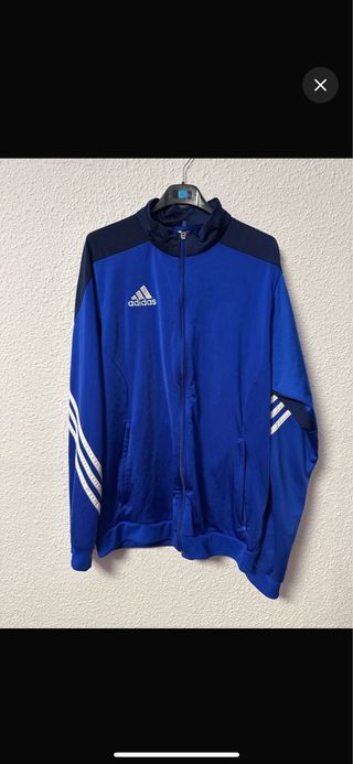 Chaqueta Adidas Azul y Negra Vintage