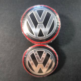 TAPABUJES VW 65mm BORDE ROJO · EMBLEMAS VOLKSWAGEN