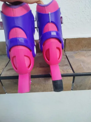 Patines linea niña rosa y morado,ajustables