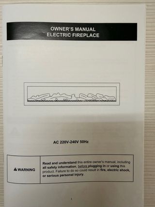 Chimenea eléctrica  efecto fuego cristal CHIMENEA