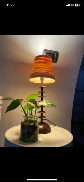 Lampada in fibra di cocco, design unico
