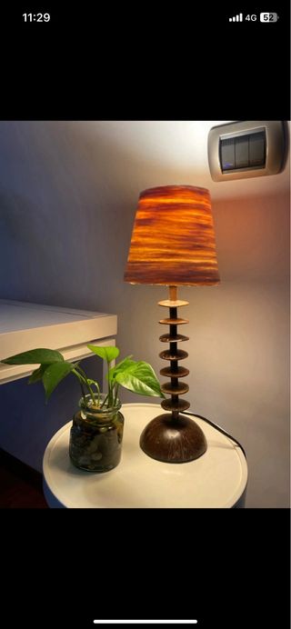 Lampada in fibra di cocco, design unico
