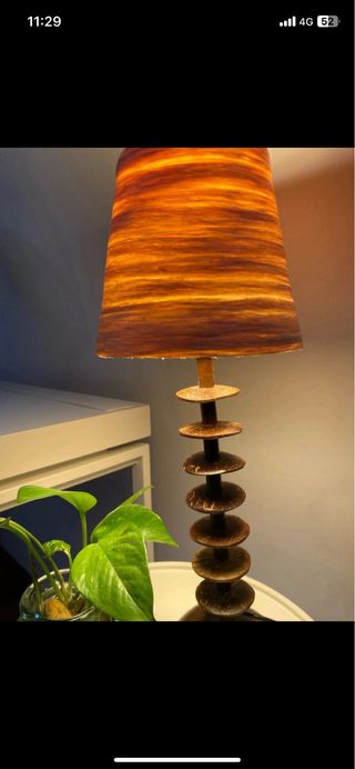 Lampada in fibra di cocco, design unico