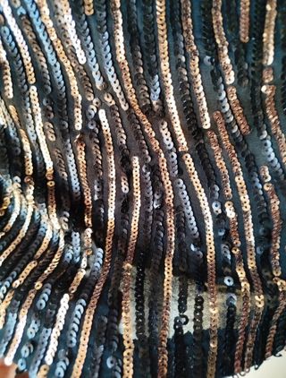 Vestido fiesta con lentejuelas bicolor