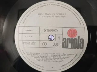 Vinilo Joan Manuel Serrat Para piel de manzana LP