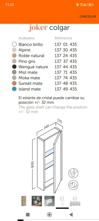 Armario de baño madera