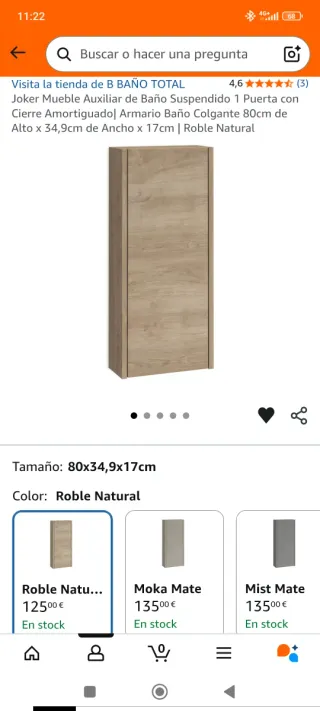 Armario de baño madera