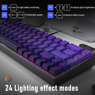 Teclado Mecánico Multifuncional Morado
