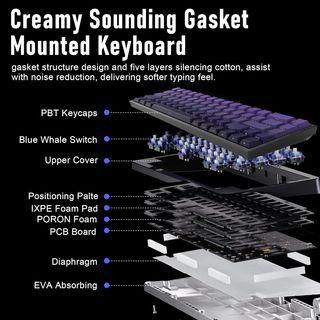 Teclado Mecánico Multifuncional Morado