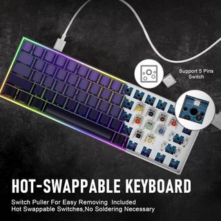 Teclado Mecánico Multifuncional Morado