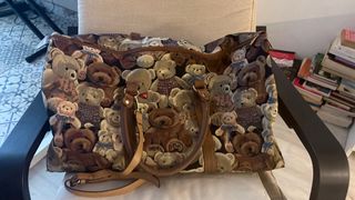 Bolso de viaje con estampado de ositos