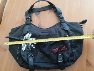 Bolso Desigual Negro con Detalles Rojos y blancos