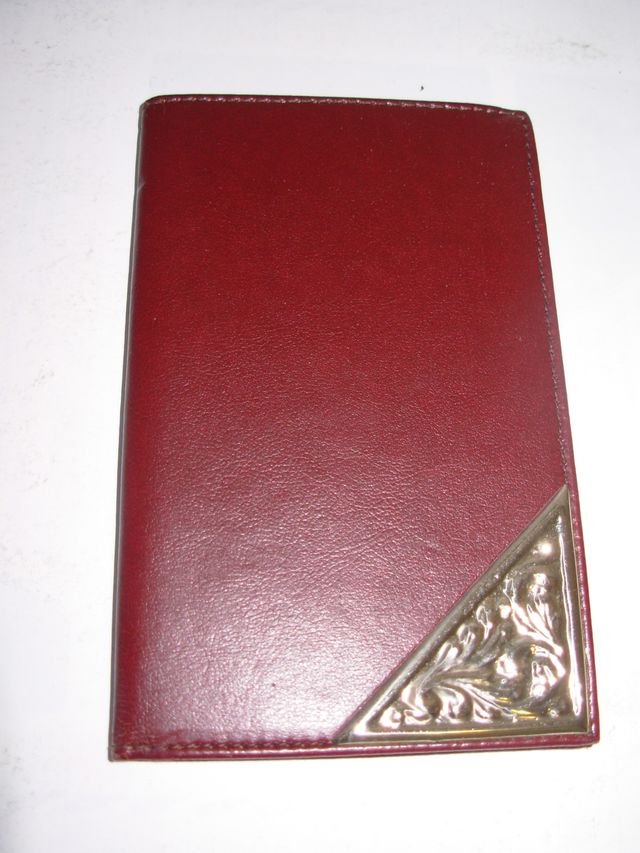 Rubrica Vintage Rossa Angoli Dorati