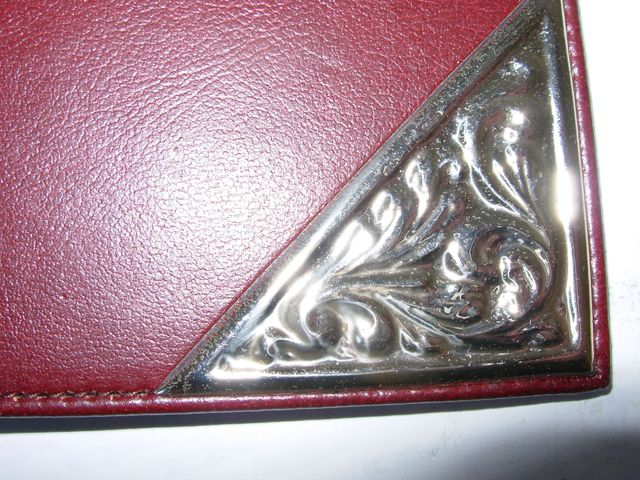 Rubrica Vintage Rossa Angoli Dorati