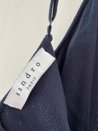 Mono corto azul con encaje y cremallera