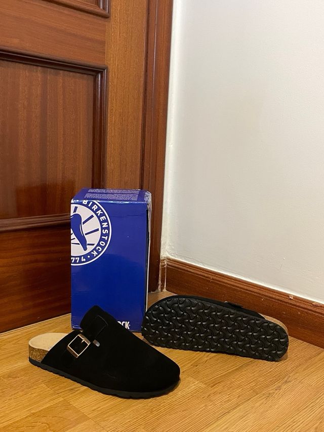 Birkenstock Boston Negro Talla 44 Nuevo