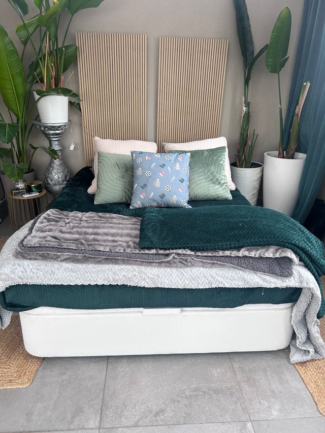 Canapé abatible blanco 1,40