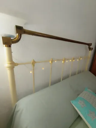 Cama antigua hierro forjado 135cm