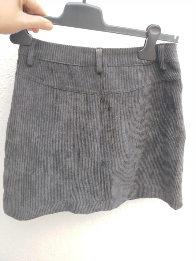 Falda de pana negra Kallll Talla S