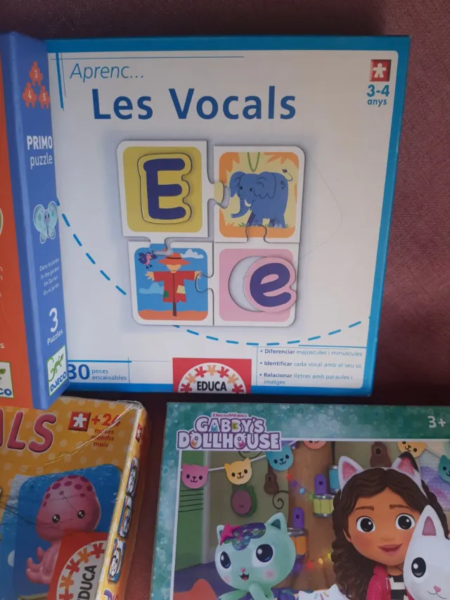 Lote 4 Puzzles Infantiles Educa Djeco