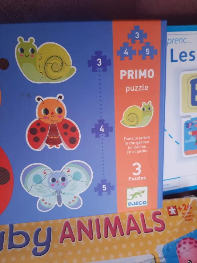 Lote 4 Puzzles Infantiles Educa Djeco