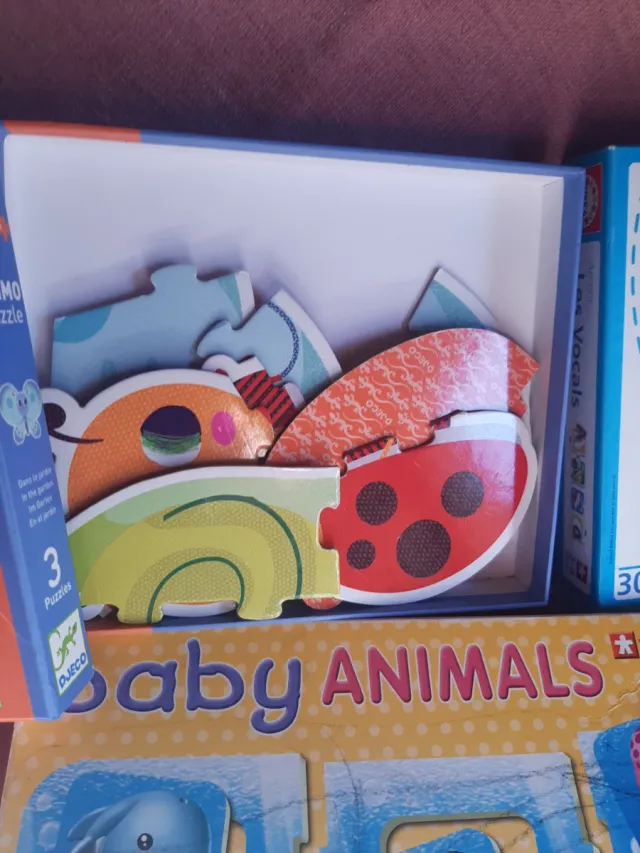 Lote 4 Puzzles Infantiles Educa Djeco