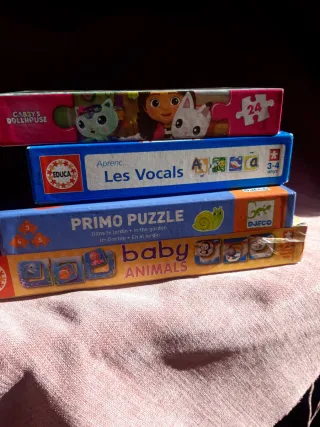 Lote 4 Puzzles Infantiles Educa Djeco