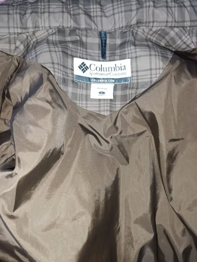 Abrigo Columbia Mujer Cuadros Marrón