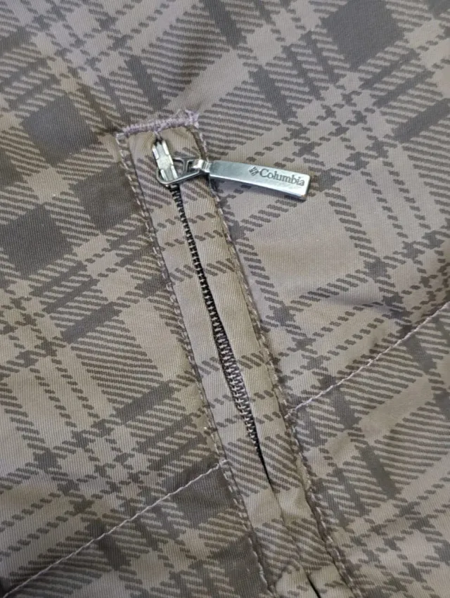 Abrigo Columbia Mujer Cuadros Marrón