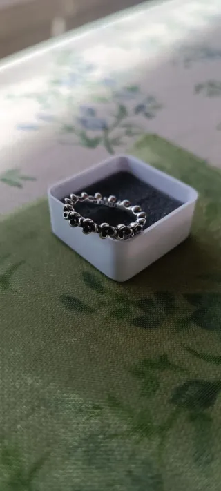 Anillo plata florecillas