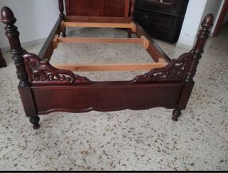 Cama de Caoba 1.10m