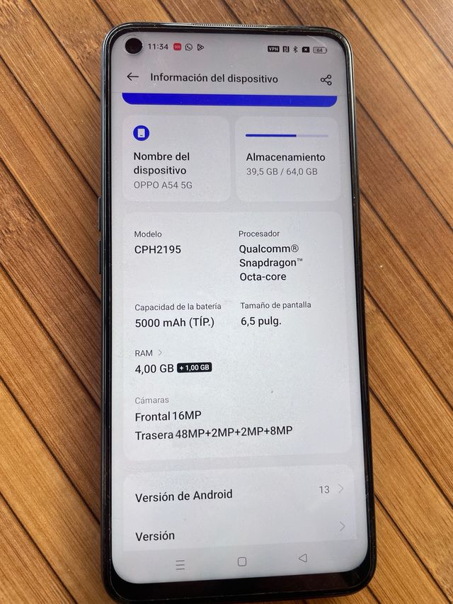 Celular Oppo marrom 48MP AI-CAM